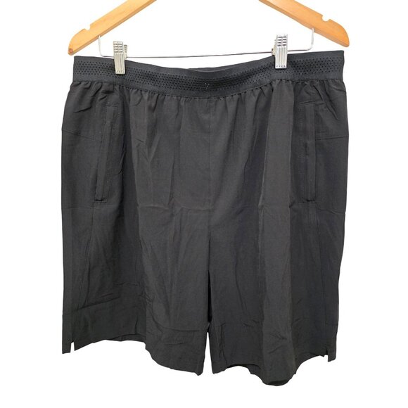COOFANDY Men's Black Elastic Waist Shorts Lightweight Fabric Casual Fit - Picture 1 of 12